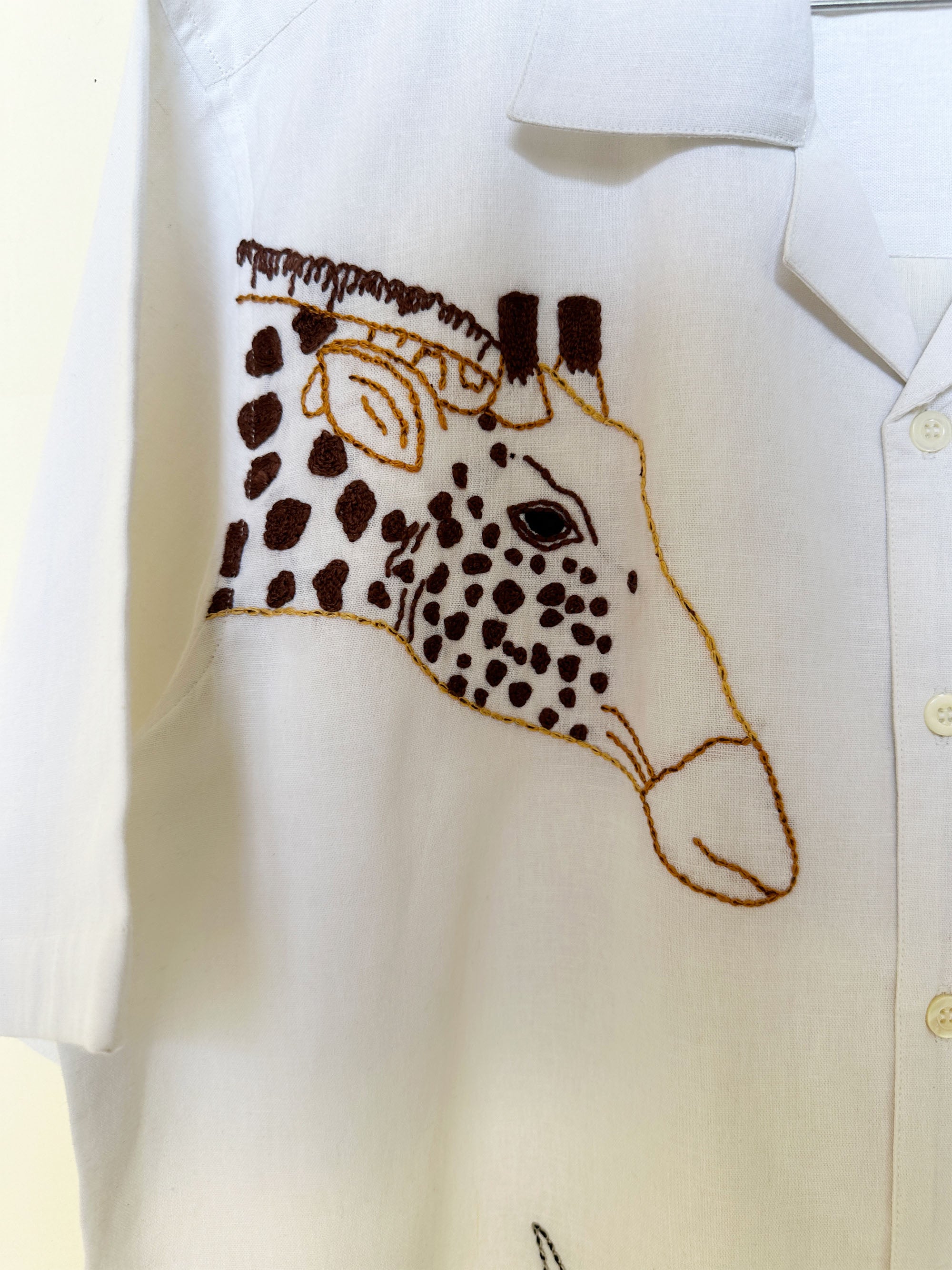 “Le savanna” hand embroidered shirt