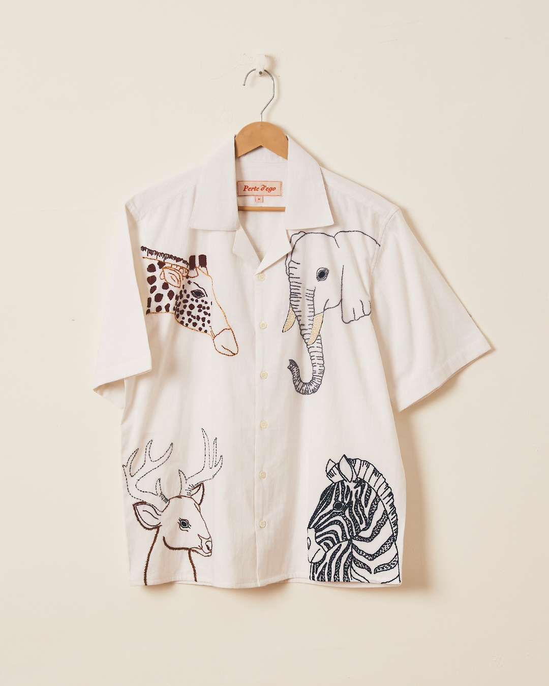 “Le savanna” hand embroidered shirt