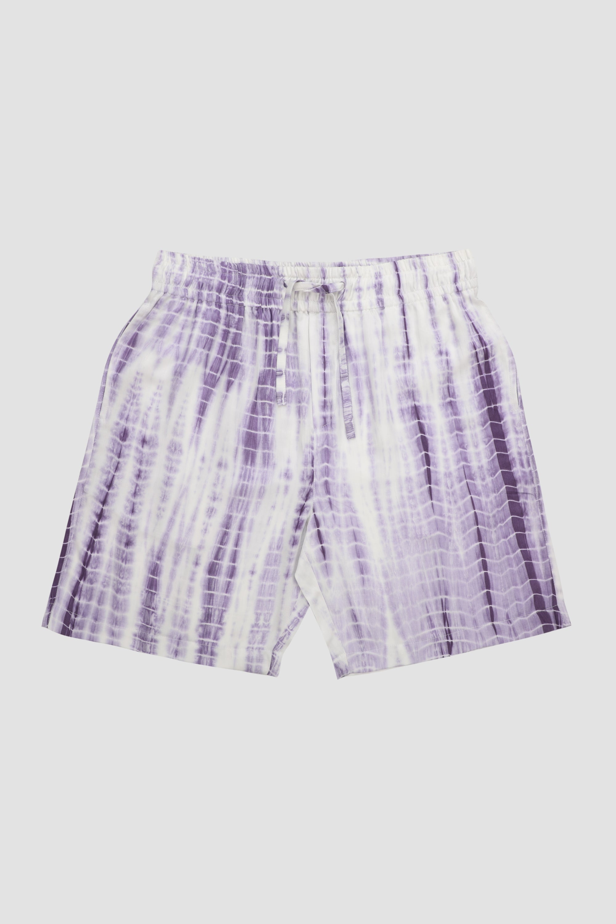 Lavender shibori shorts