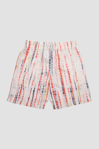 Multicolor shibori shorts