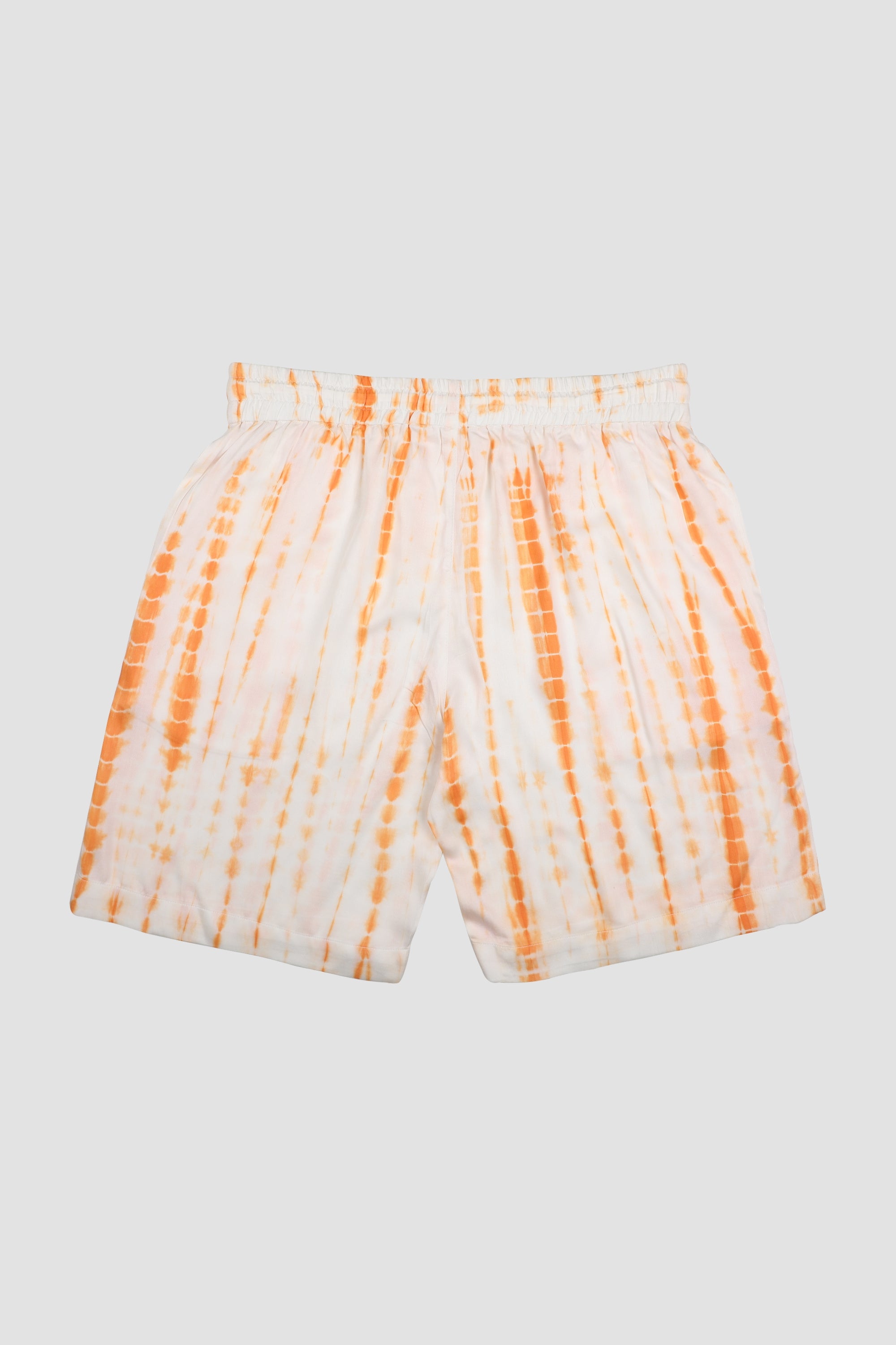 Orange shibori lounge shorts