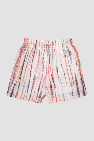 Multicolor shibori shorts