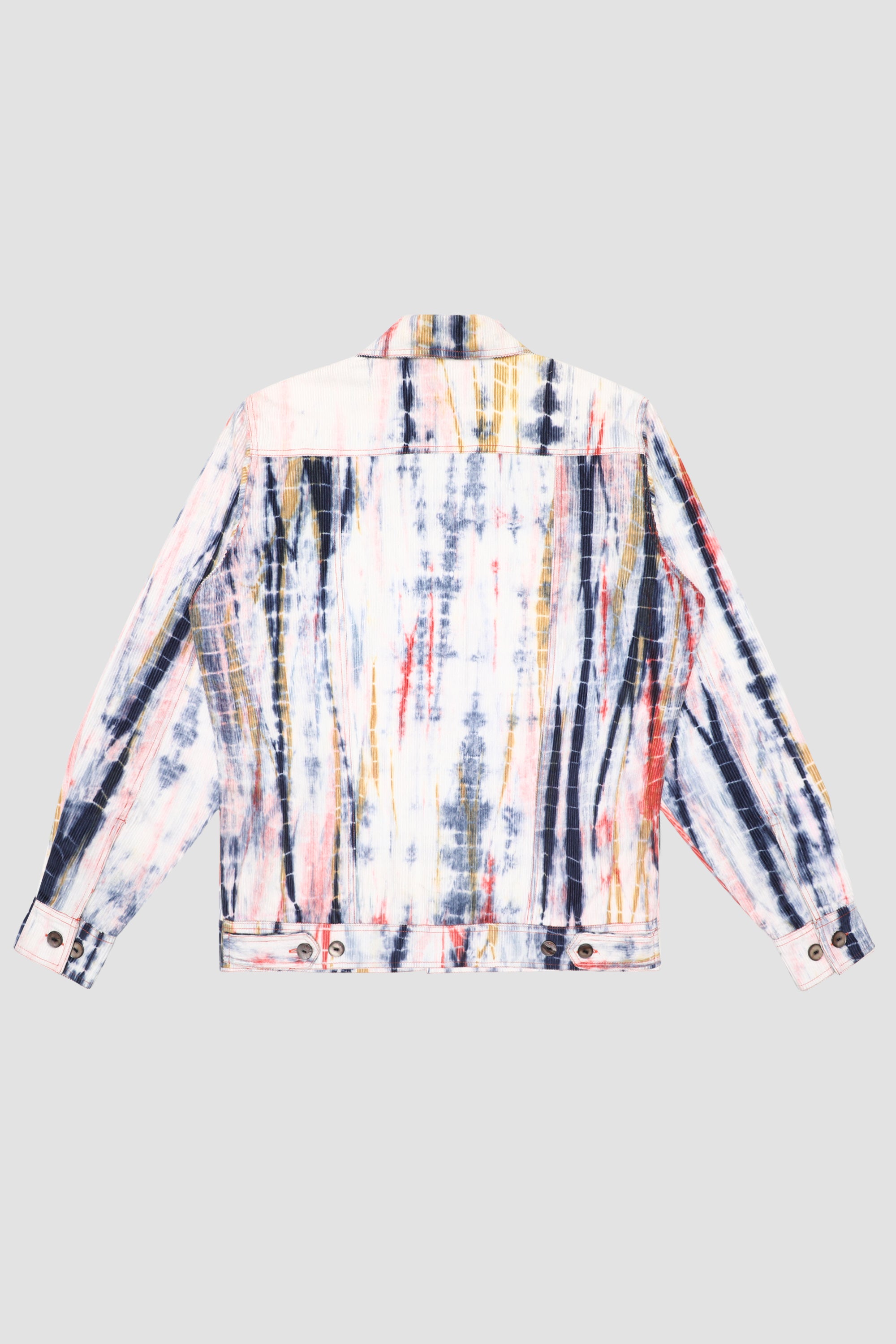 Multicolor shibori trucker jacket