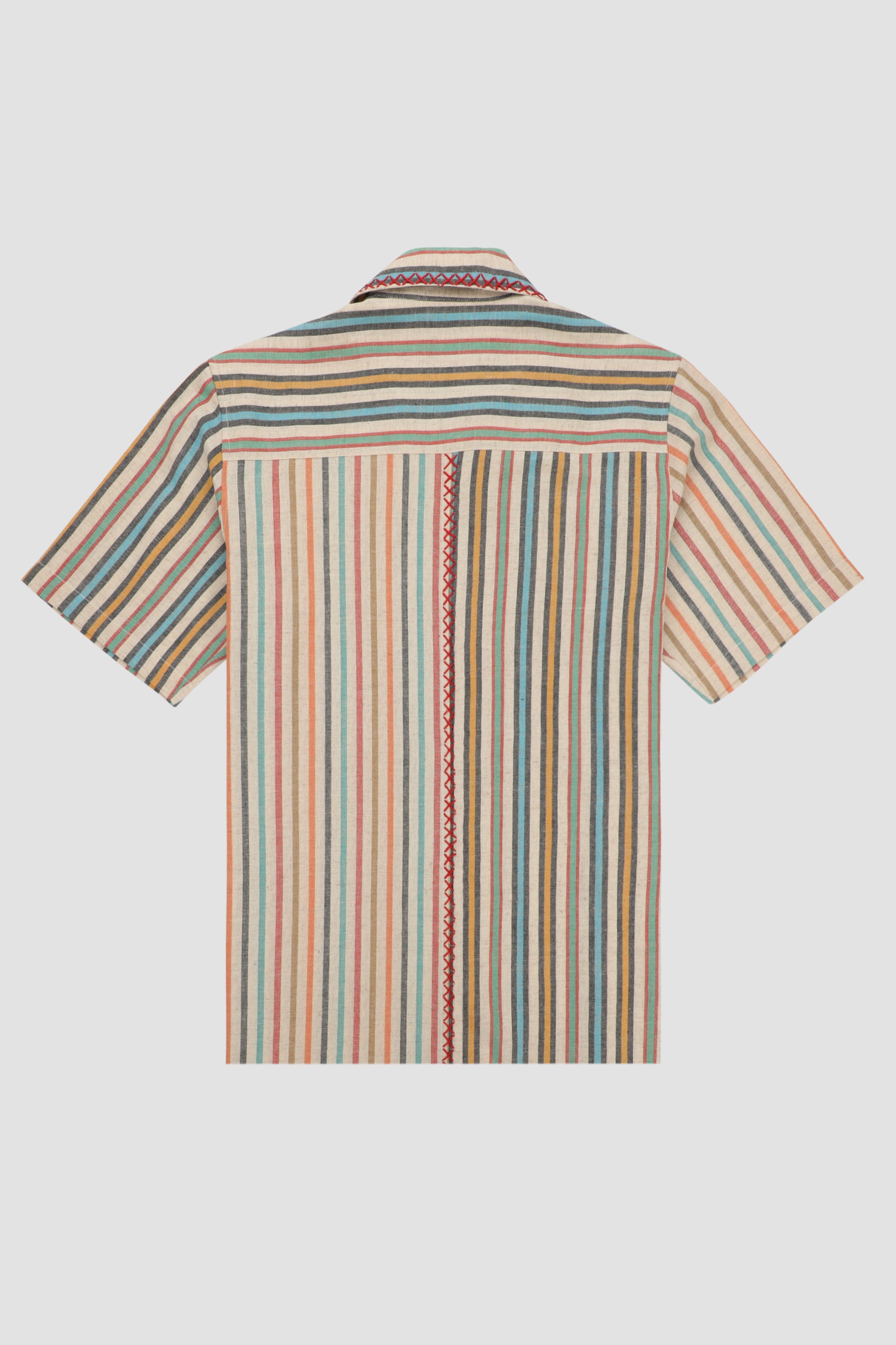 Split stripes shirt