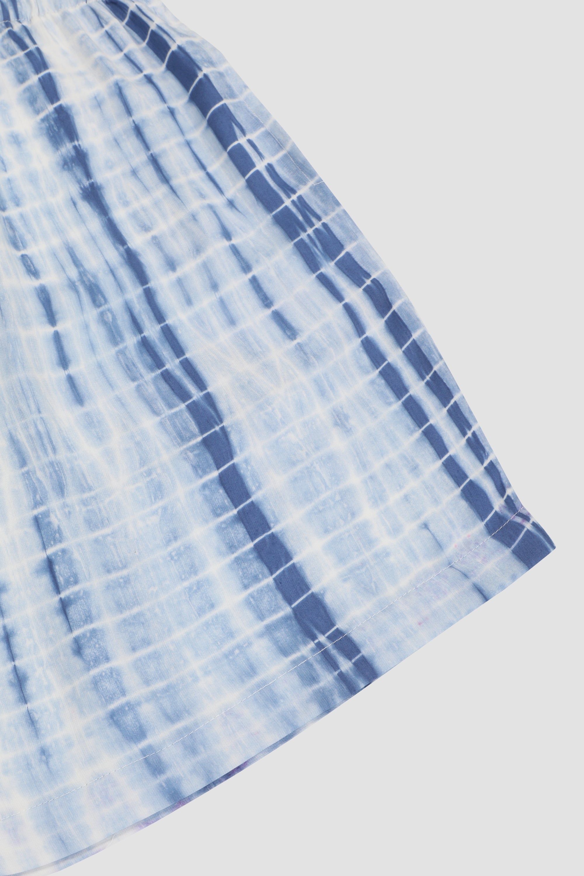 Blue shibori shorts