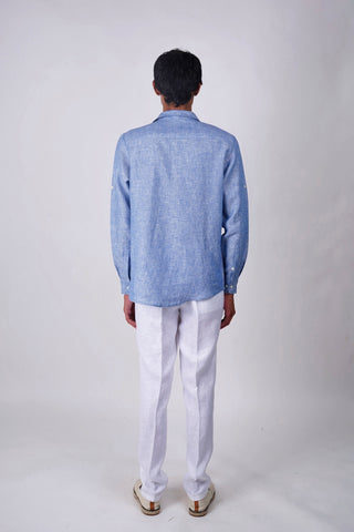 Ocean Blue Linen shirt