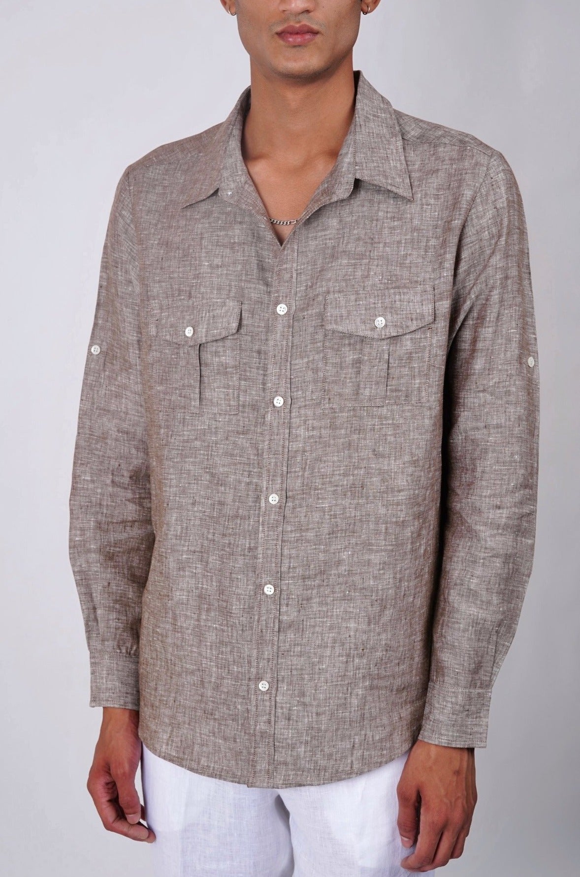 Brown Linen shirt