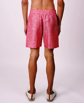 Terracota linen lounge shorts