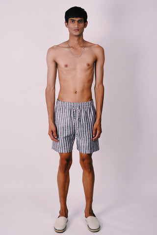 Stripes Linen lounge shorts