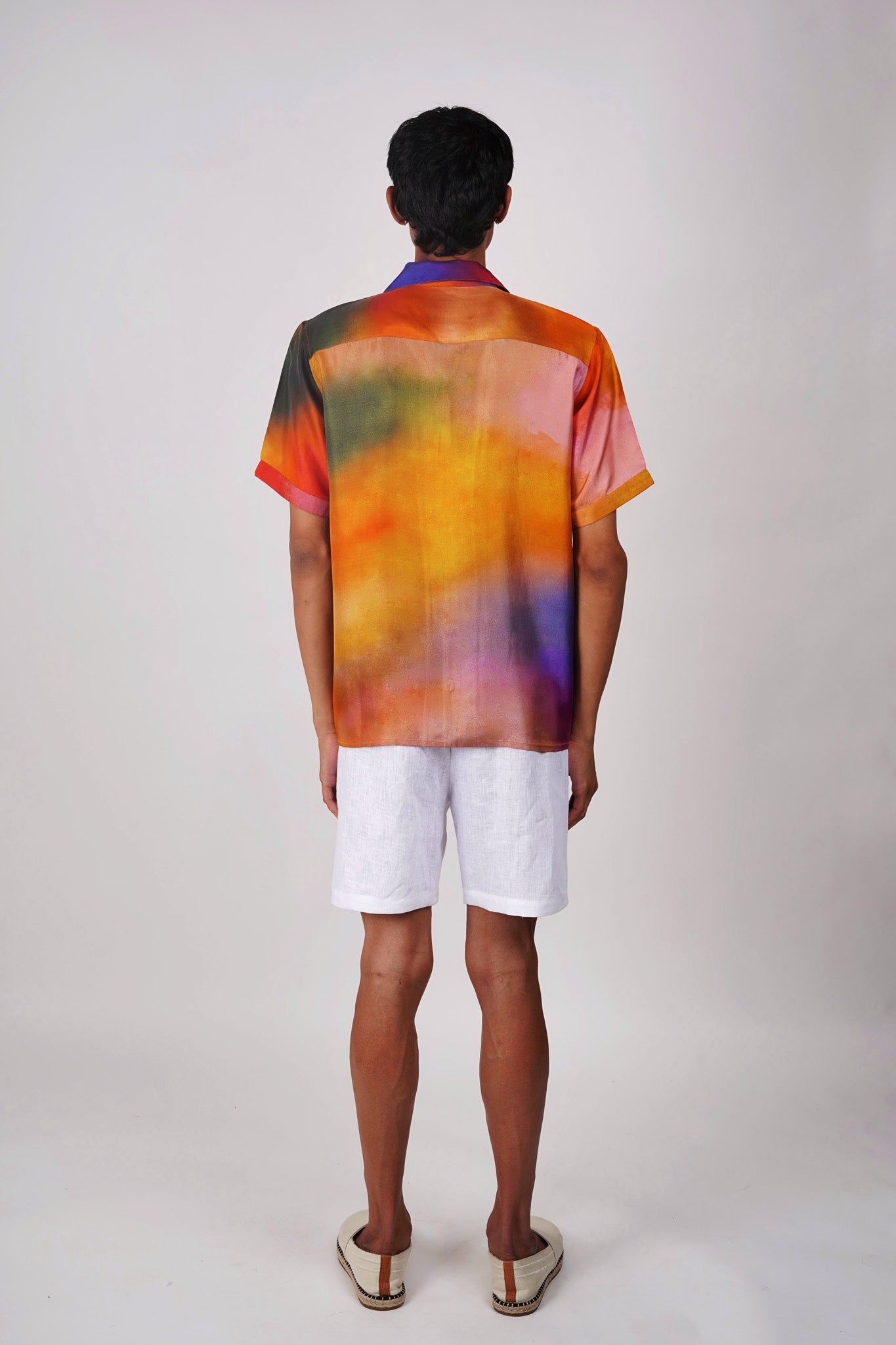 Psychedelic summer silk shirt