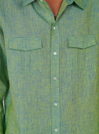 Psychedelic Green Linen shirt
