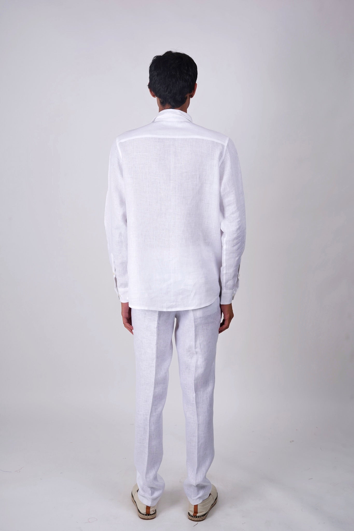 Santorini White Linen shirt