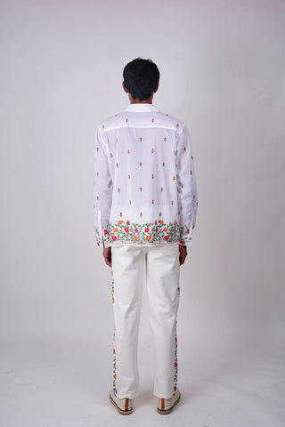 "Le Jardin" Embroidered shirt