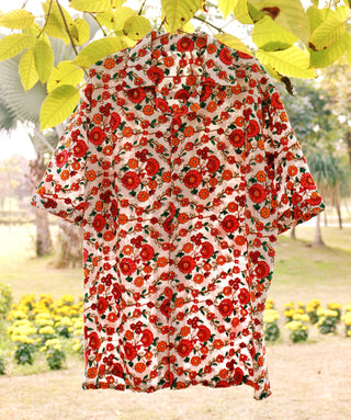 Vintage Floral embroidered shirt