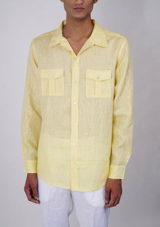 Lemon yellow Linen shirt