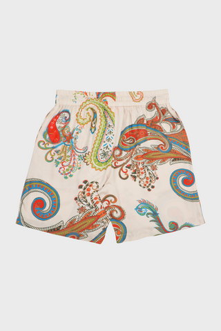 Multicolor paisley shorts