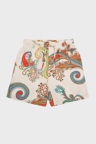 Multicolor paisley shorts