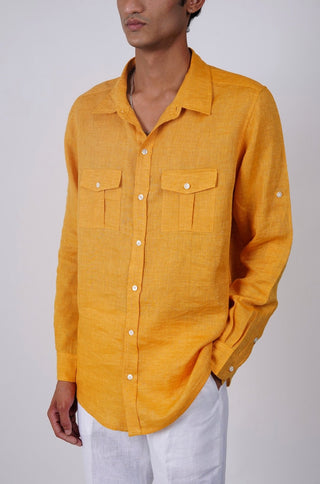 Mustard linen shirt