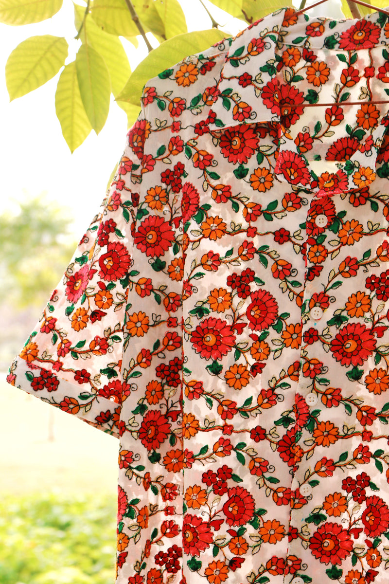 Vintage Floral embroidered shirt – PERTE D'EGO