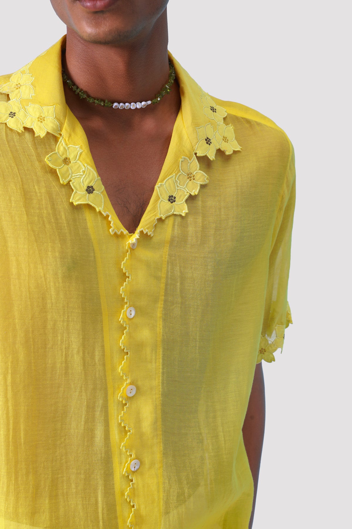 "Le Citron" Cutwork shirt