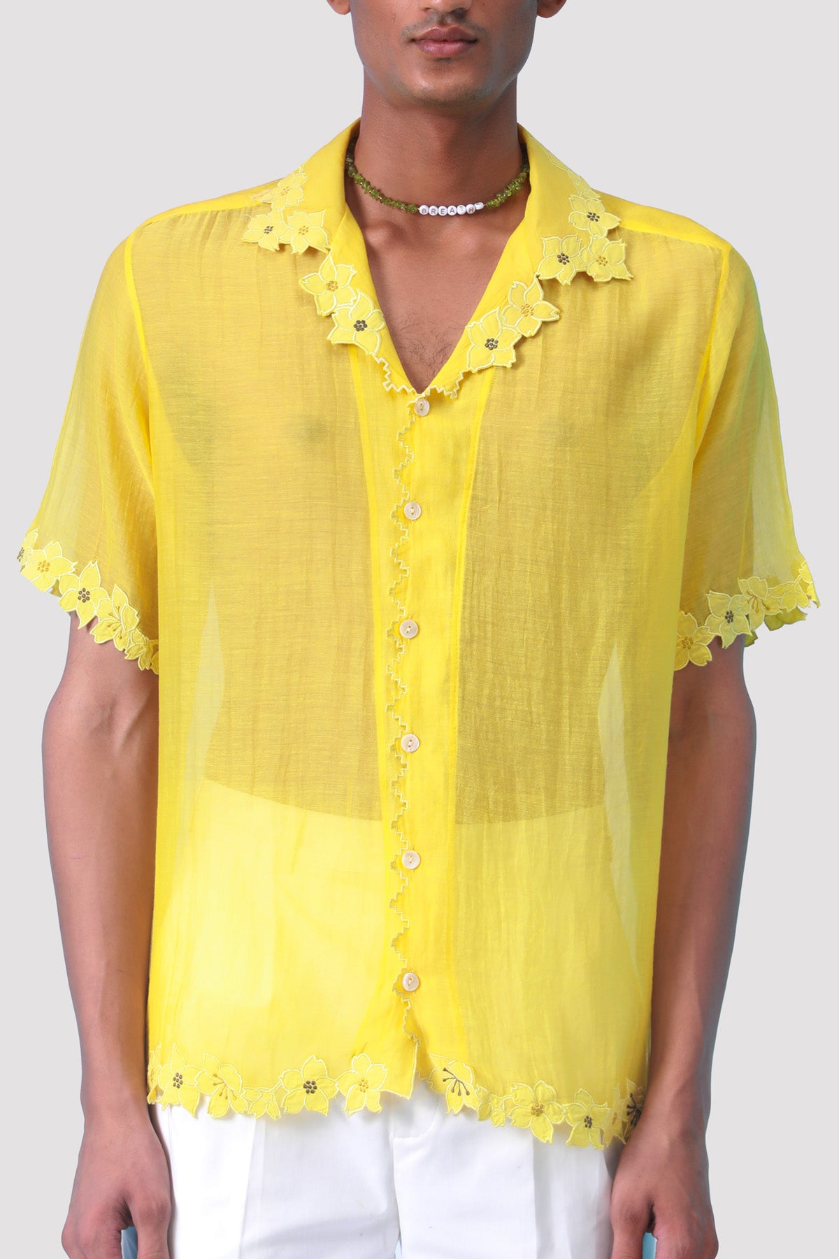 "Le Citron" Cutwork shirt