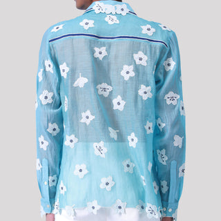 "Frozen Garden" Appliqué shirt