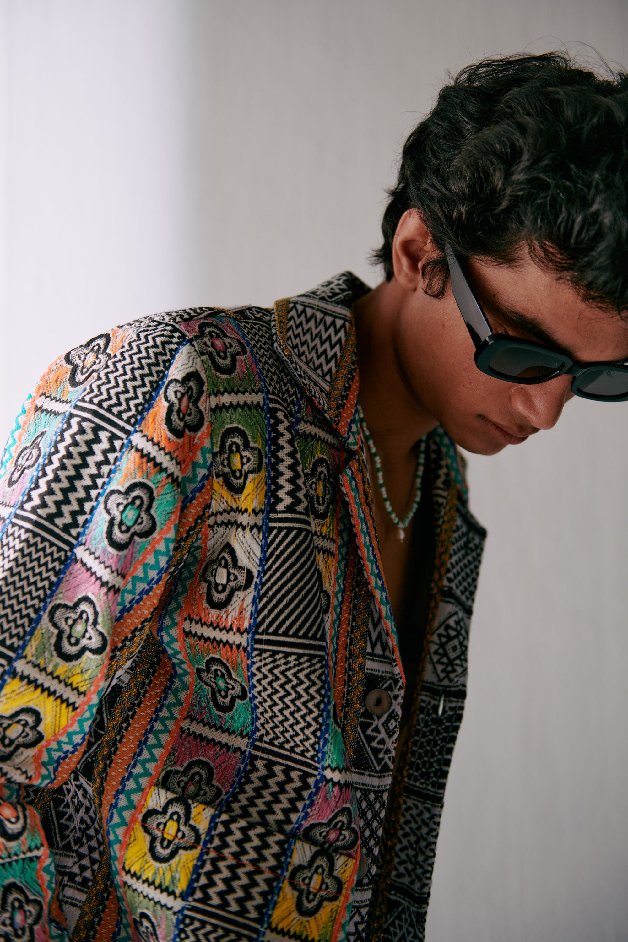 Retro jacquard jacket