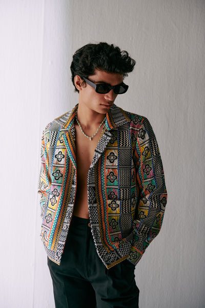 ジャケット・アウター 80s archive EURO Jacquard design jacket perteD_ego-20-oct-