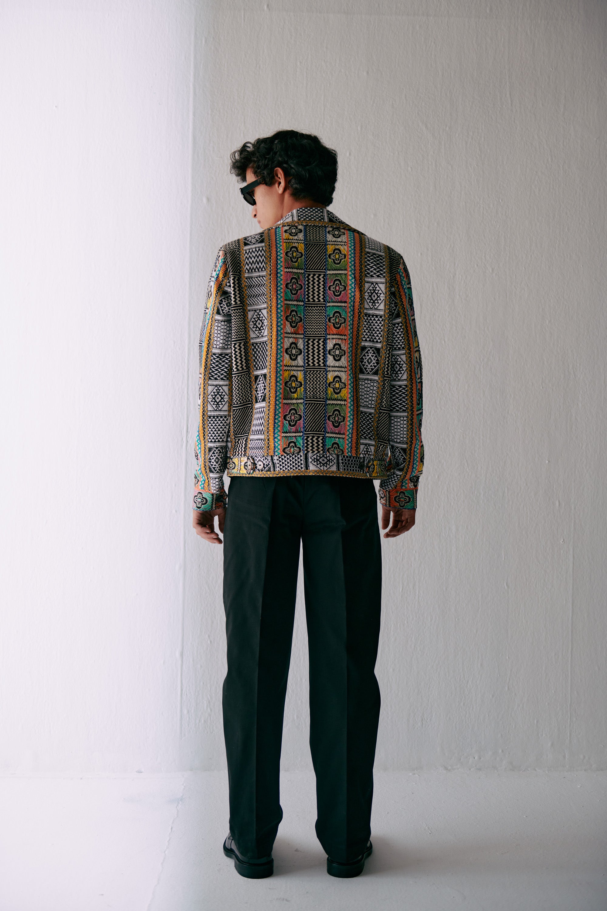 Retro jacquard jacket