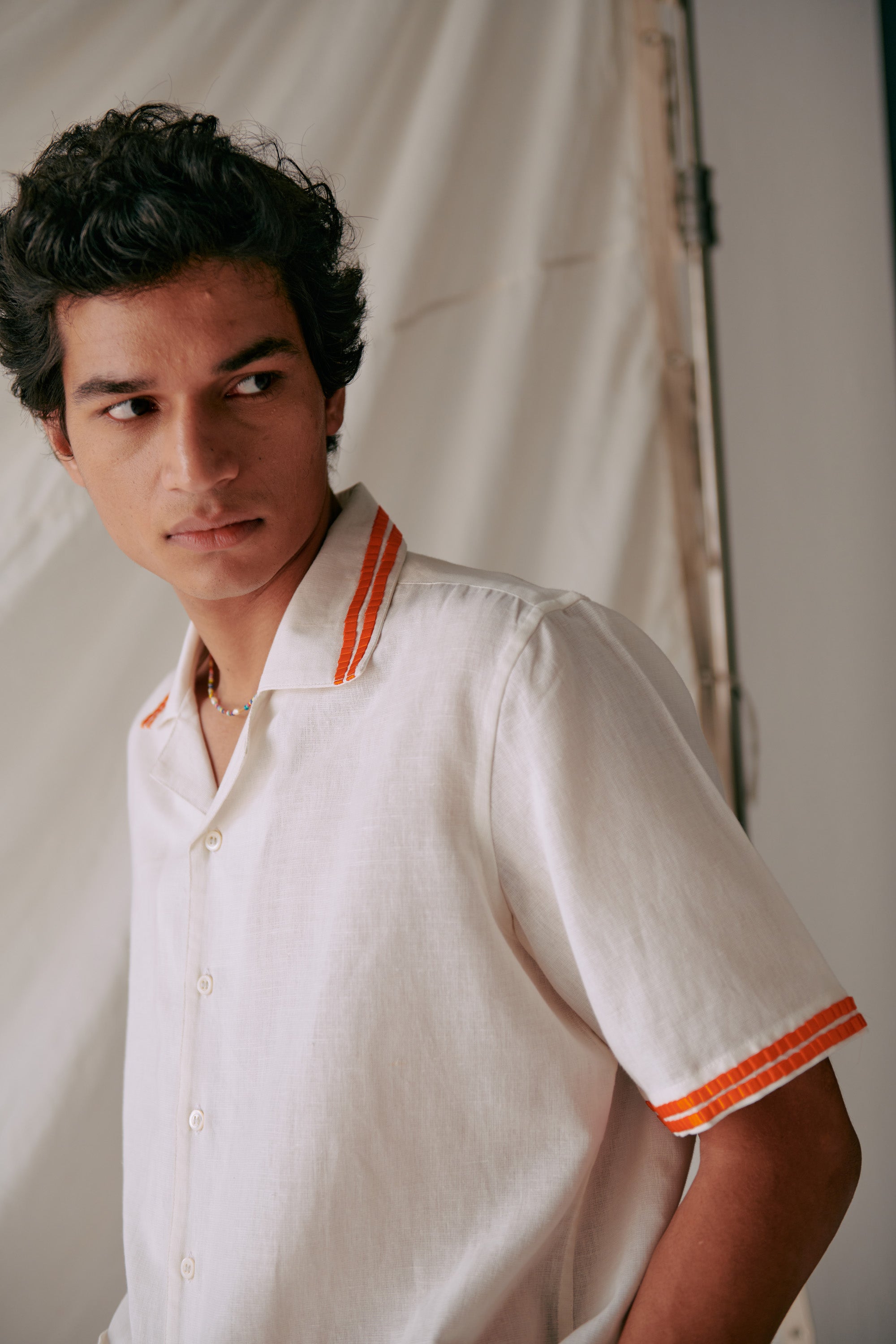 Marigold embroidered shirt