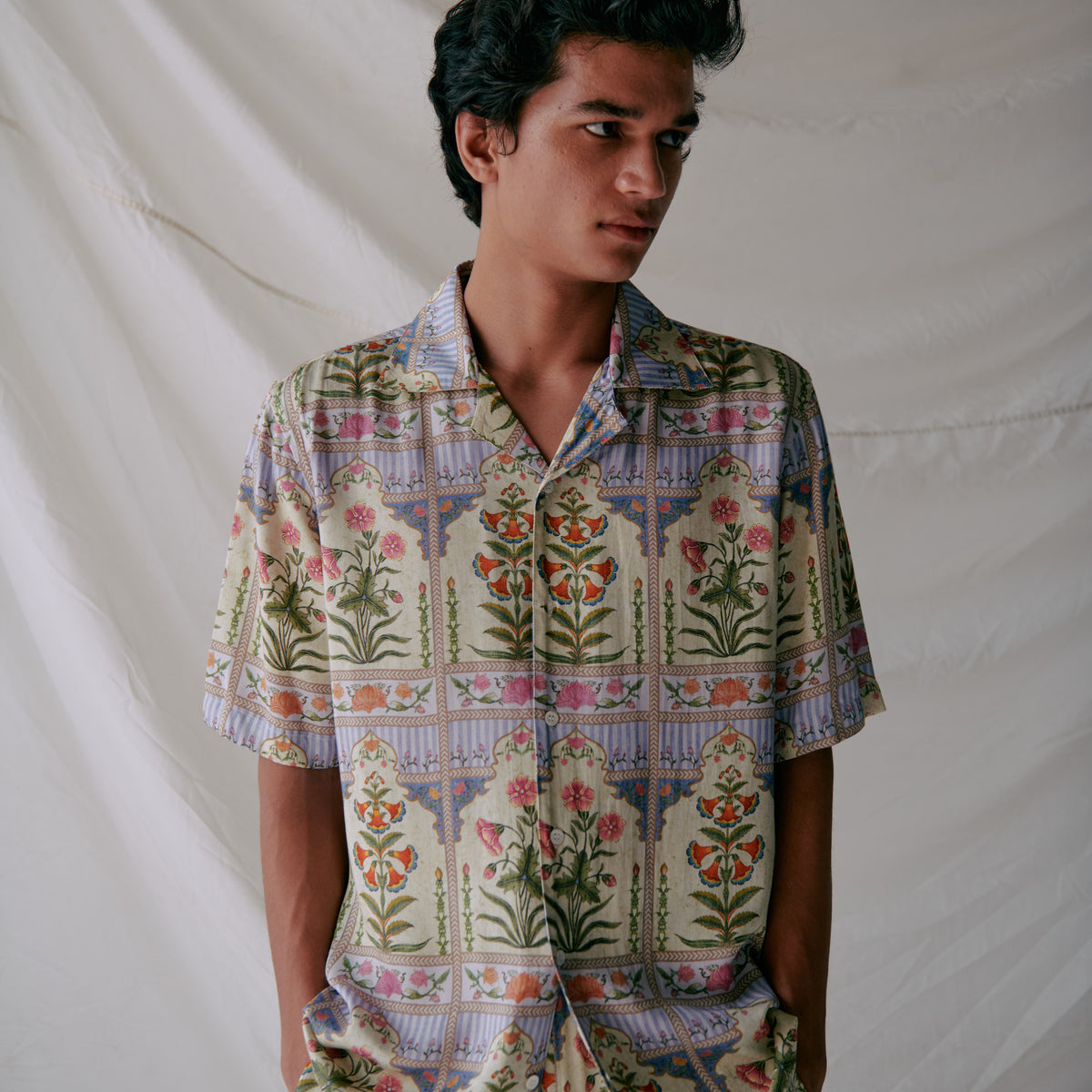 Royal floral Half sleeves shirt