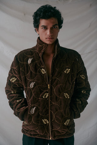 "Aspen" quilted jacket- Chocolate brown