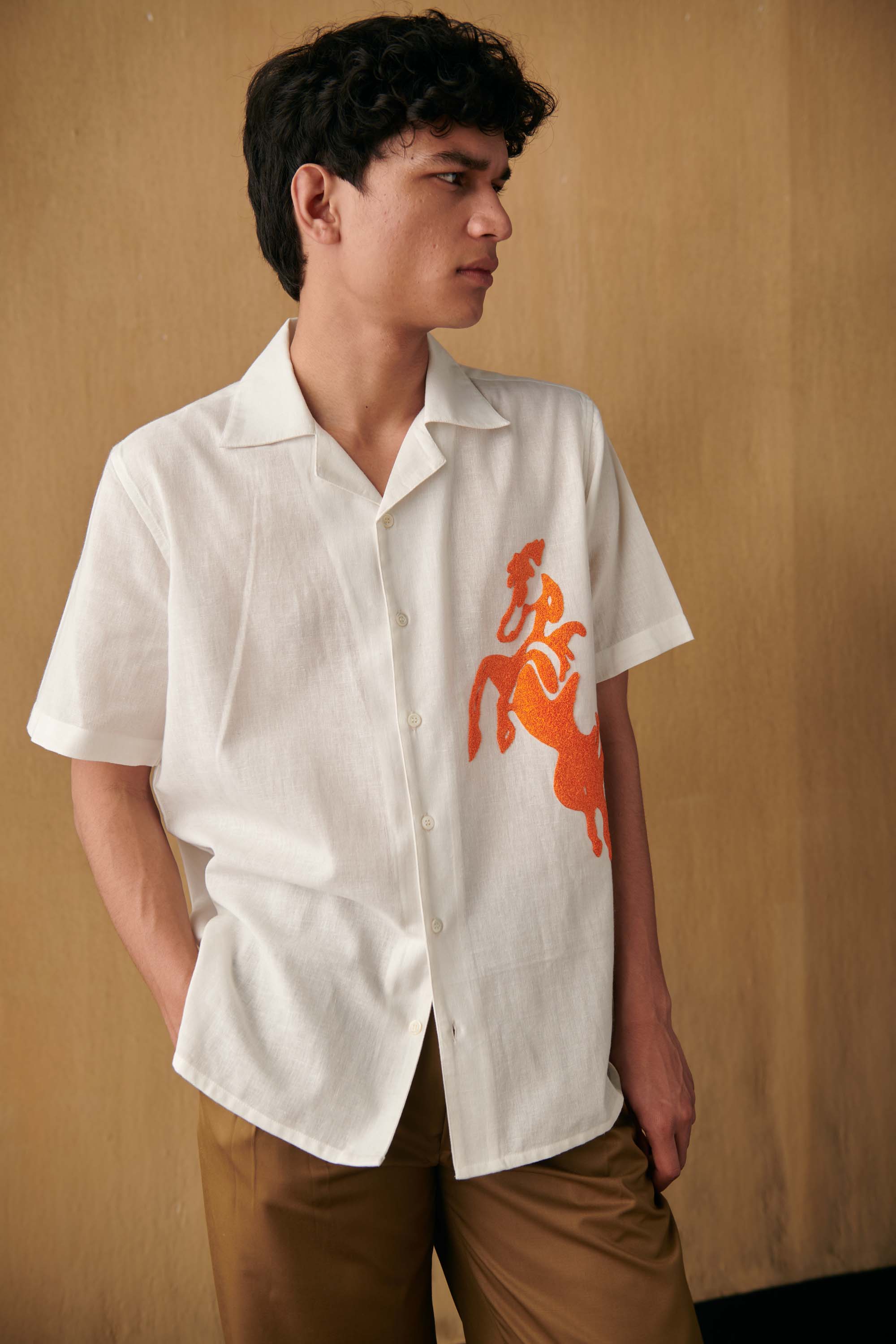 “La cavalerie” embroidered shirt