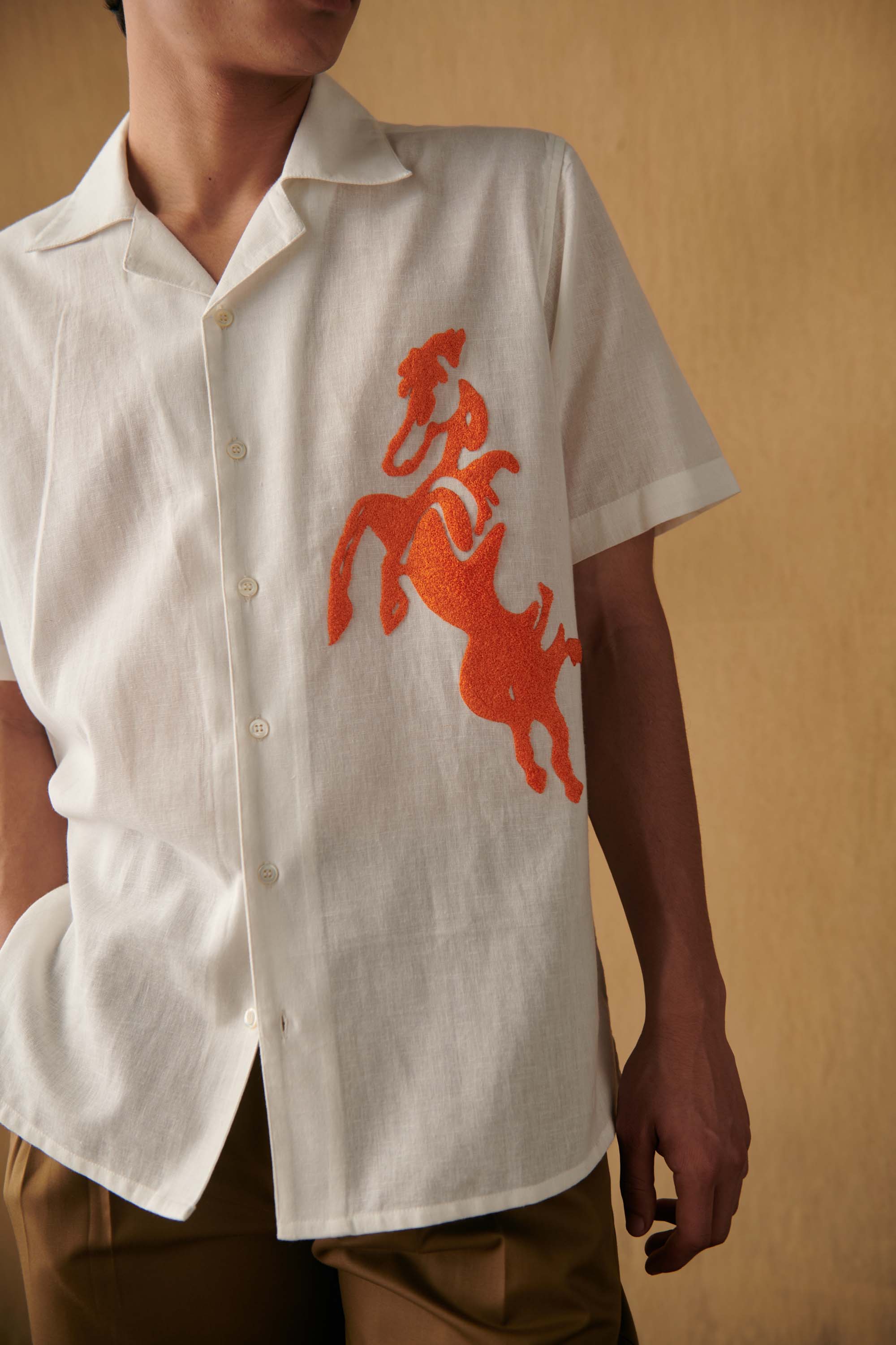 “La cavalerie” embroidered shirt