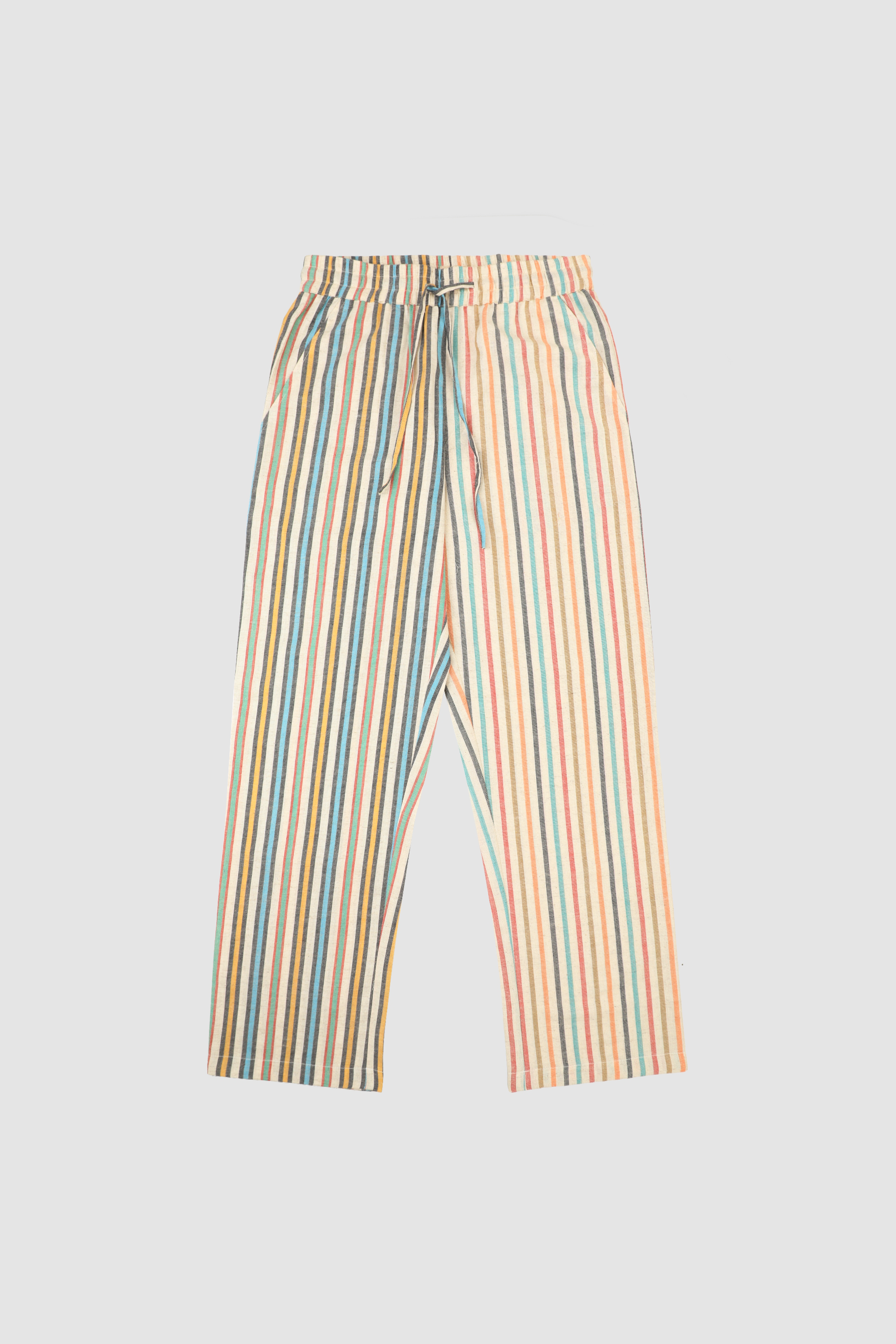 Split stripe lounge pants